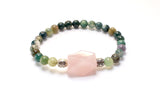 Rose quartz and Jasper
